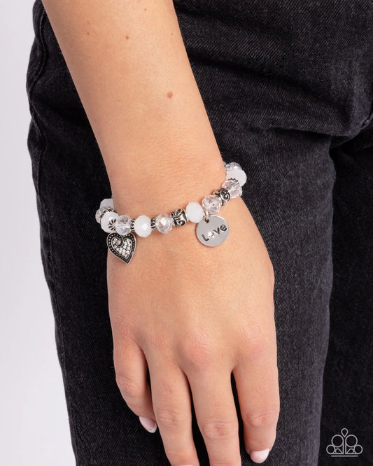 Paparazzi Filigree Finesse Bracelet White