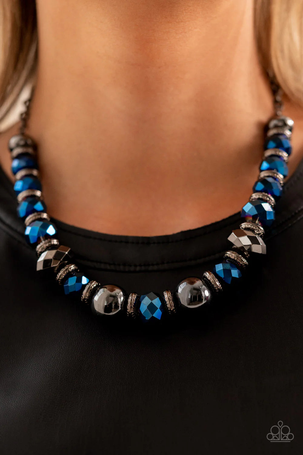 Paparazzi Interstellar Influencer - Blue Necklace/Paparazzi Power Pose - Blue Bracelet