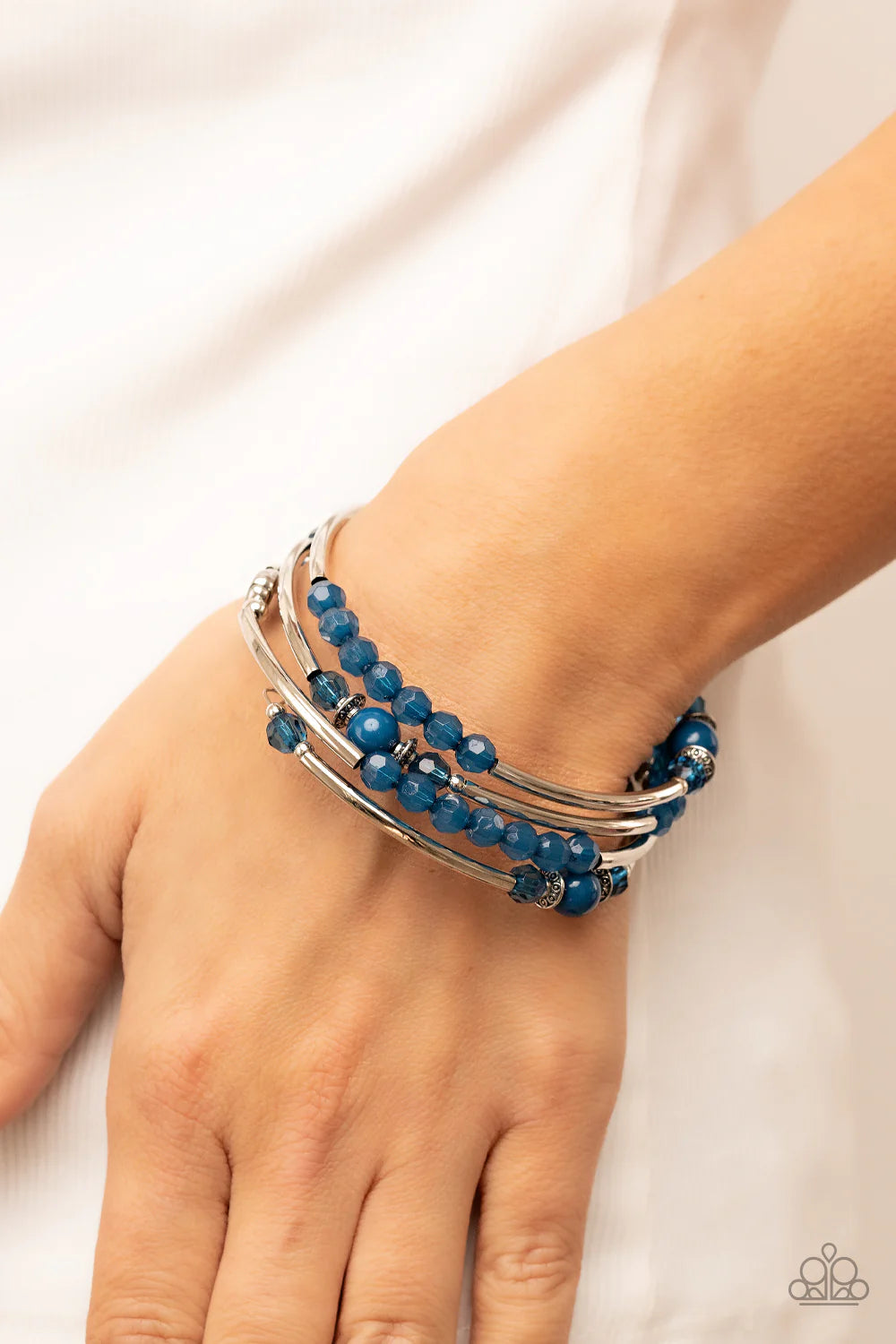 Paparazzi Whimsically Whirly - Blue Bracelet