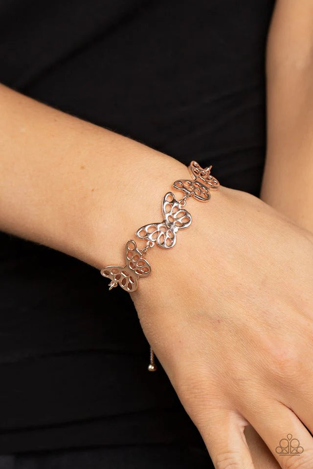 Paparazzi Bracelet ~ Put a WING on It - Rose Gold