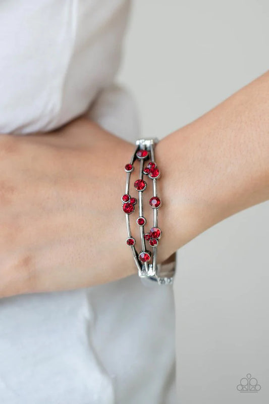 Paparazzi Bracelet ~ Cosmic Candescence - Red