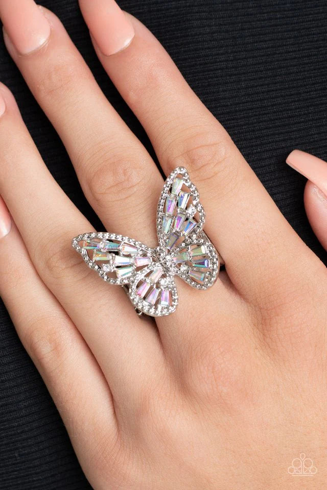 Paparazzi Ring ~ Bright-Eyed Butterfly - Multi