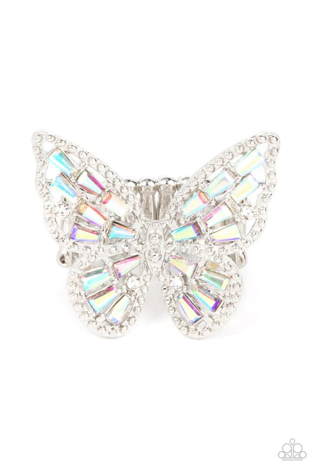 Paparazzi Ring ~ Bright-Eyed Butterfly - Multi