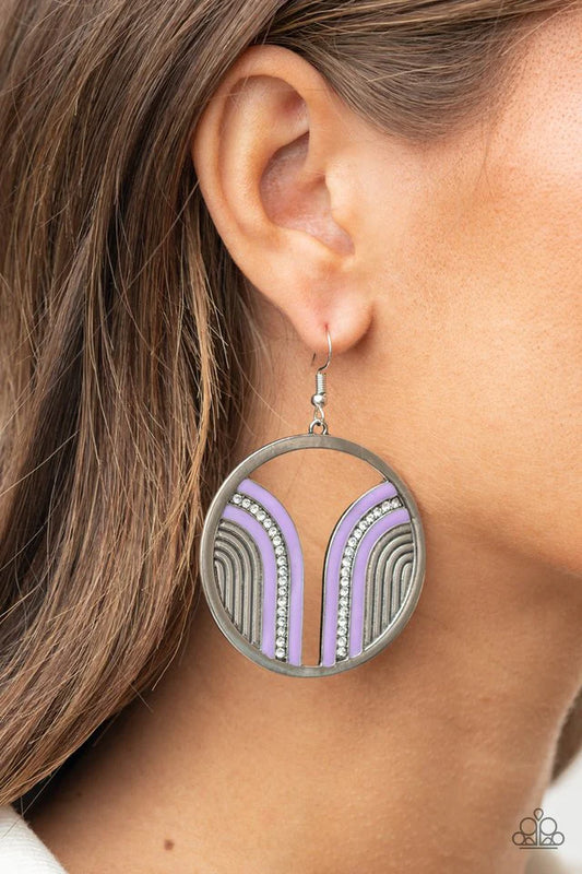 Paparazzi Earring ~ Delightfully Deco - Purple