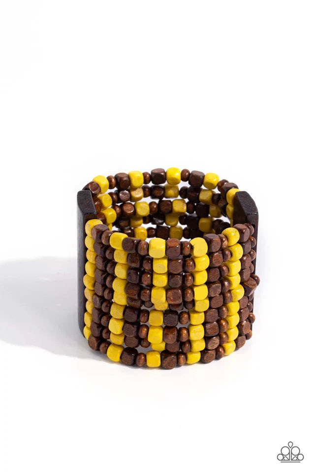 Paparazzi Bracelet ~ R and R - Yellow