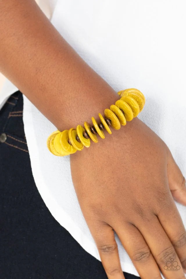 Paparazzi Bracelet ~ Caribbean Reefs - Yellow