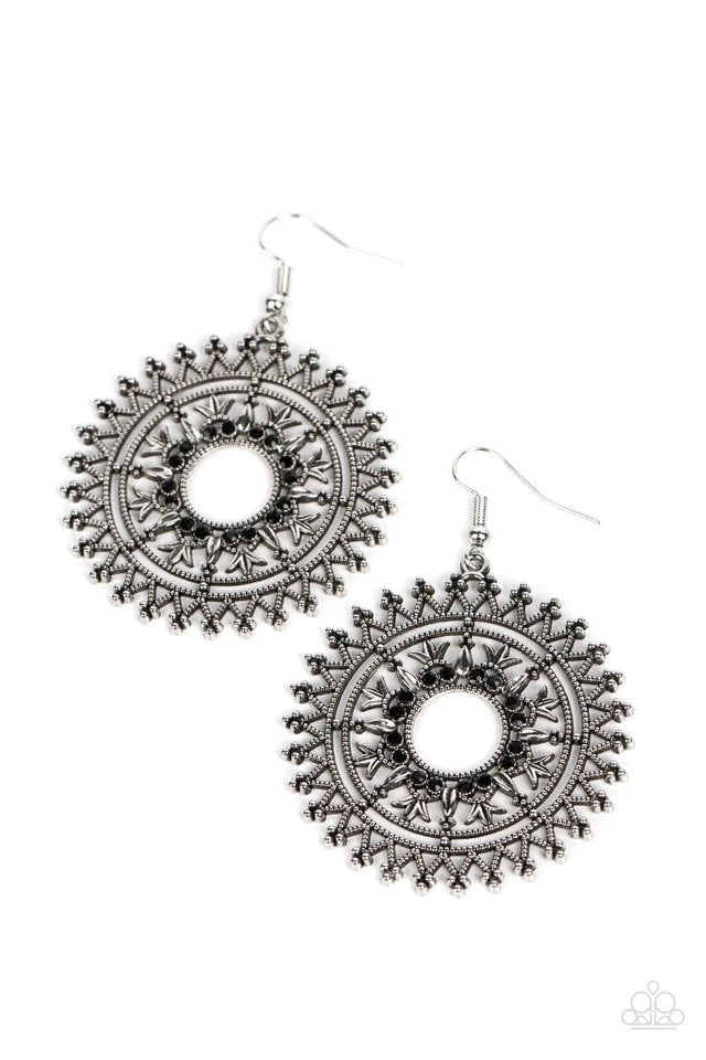 Paparazzi Earring ~ Revel in Radiance - Black