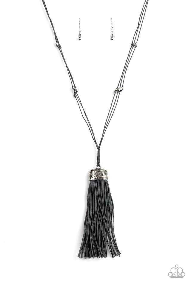 Paparazzi Necklace ~ Brush It Off - Silver