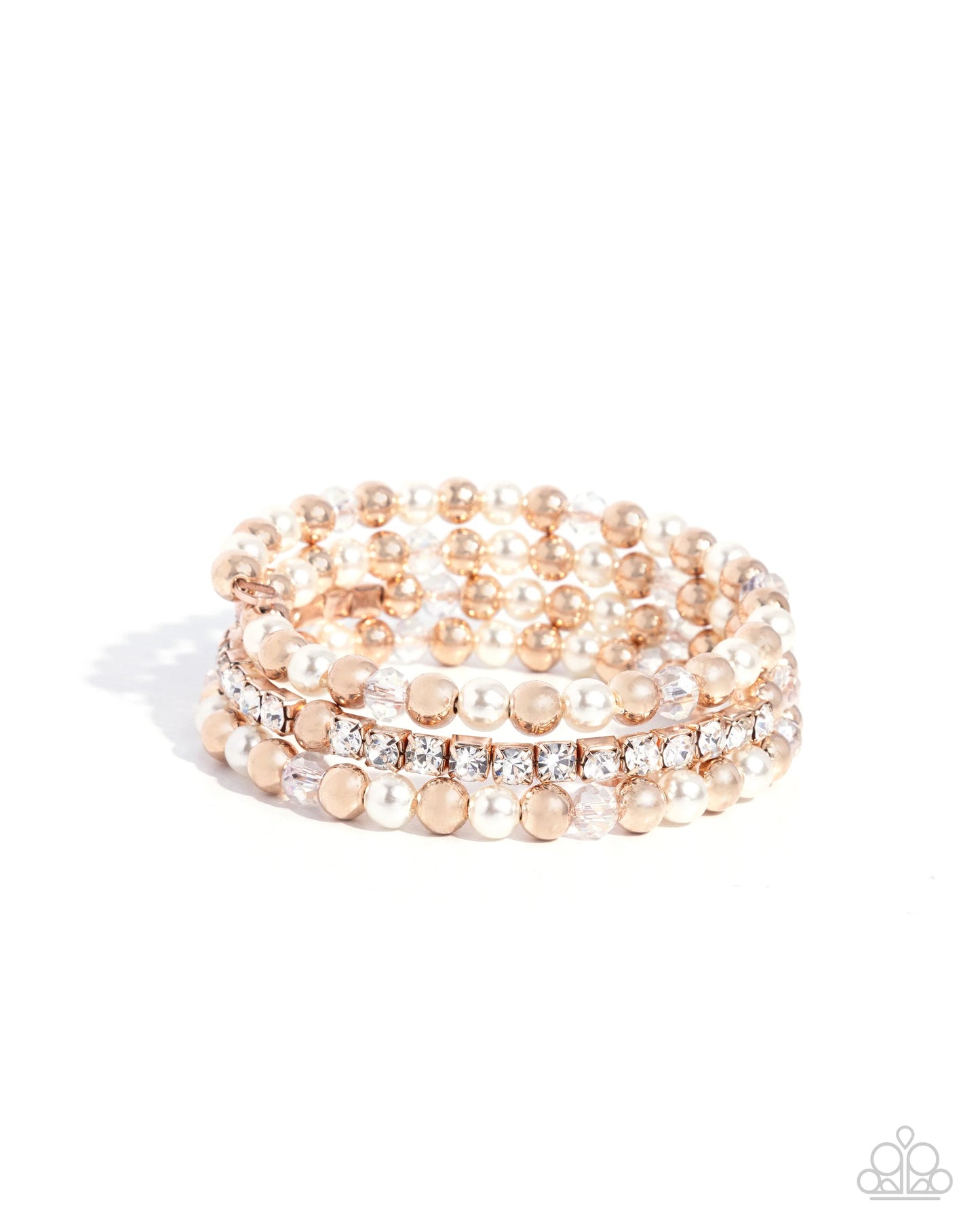 Paparazzi Serene Stack Bracelet Rose Gold