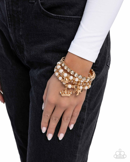 Paparazzi Feminine Charm Bracelet Gold