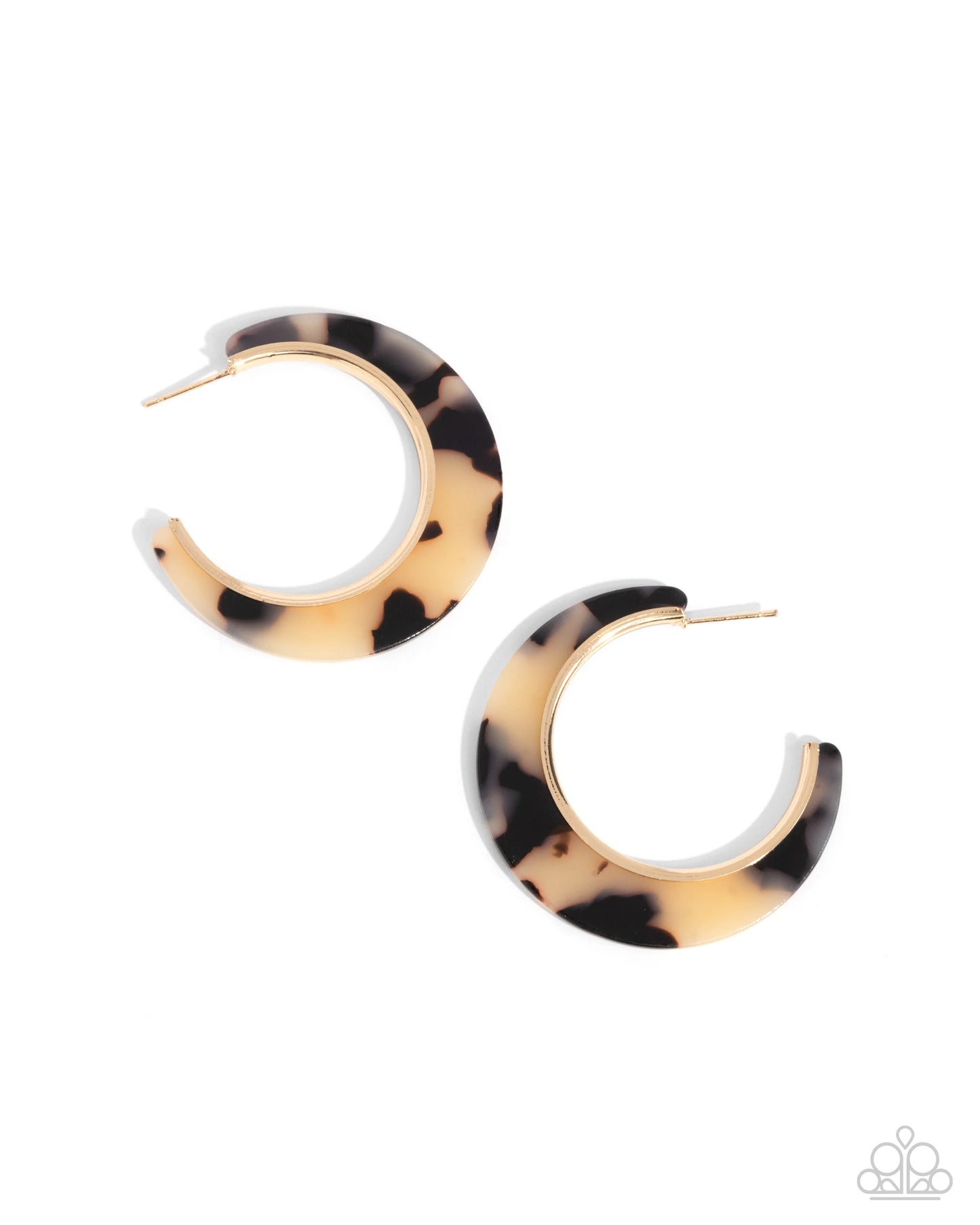 Paparazzi Patterned Promotion Earrings Brown