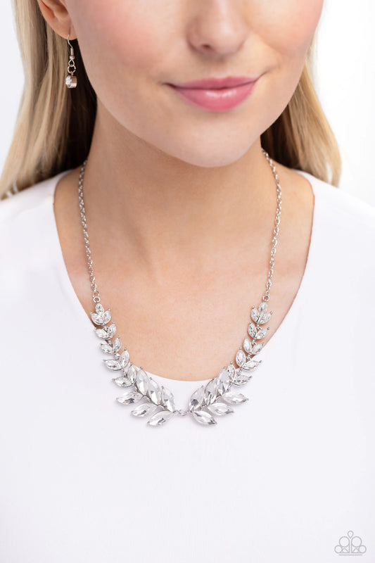 Paparazzi Luxury Laurels - White Necklace