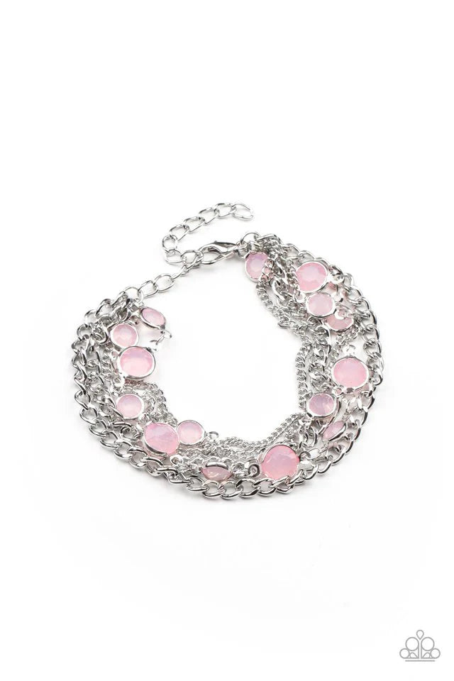 Paparazzi Bracelet ~ Glossy Goddess - Pink