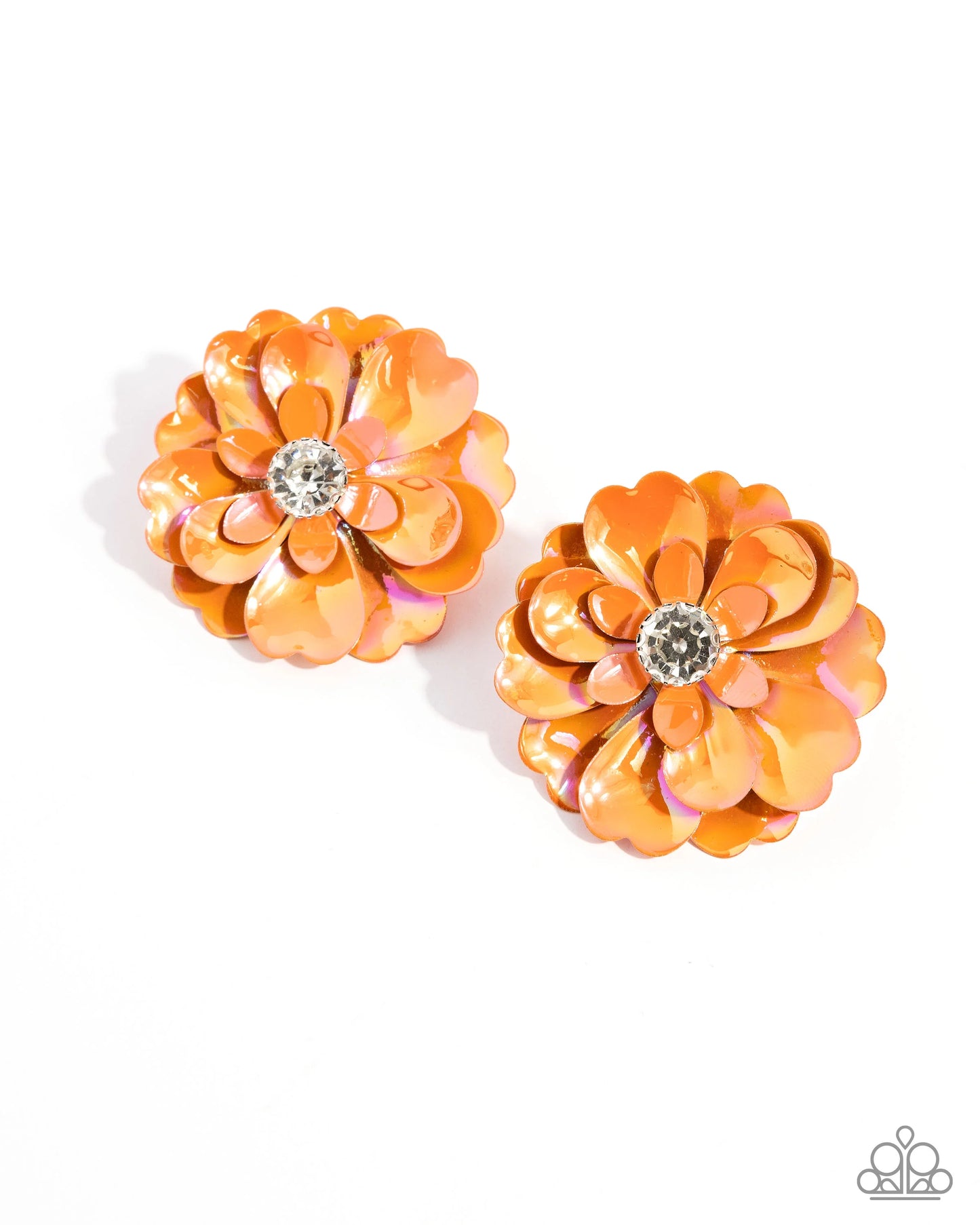 Paparazzi Growth Rate - Orange Post Earrings