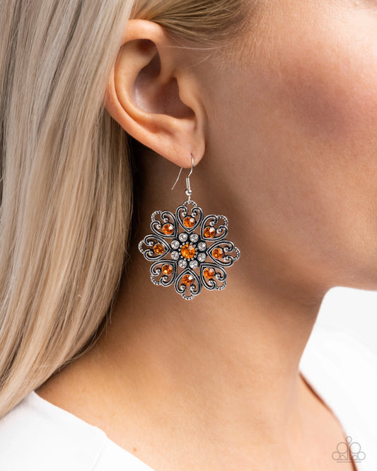 Paparazzi Garden of Love - Orange Earrings