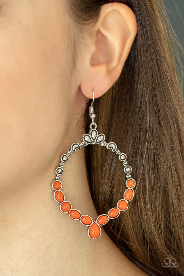 Paparazzi Earring ~ Thai Treasures - Orange