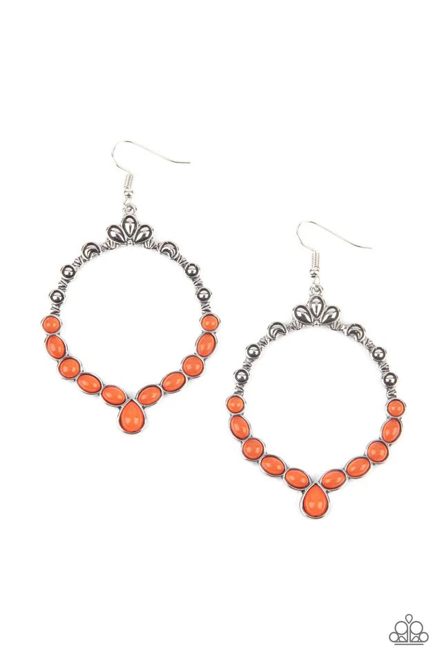 Paparazzi Earring ~ Thai Treasures - Orange