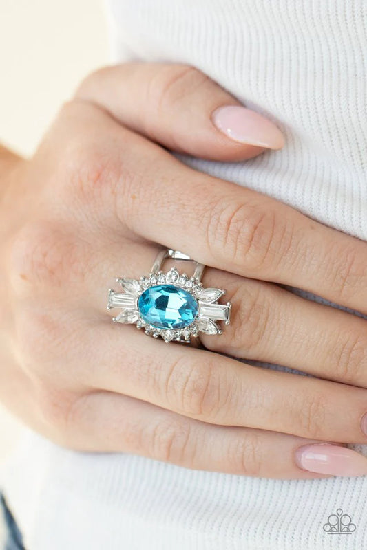 Paparazzi Ring ~ Icy Icon - Blue