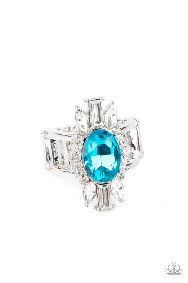 Paparazzi Ring ~ Icy Icon - Blue