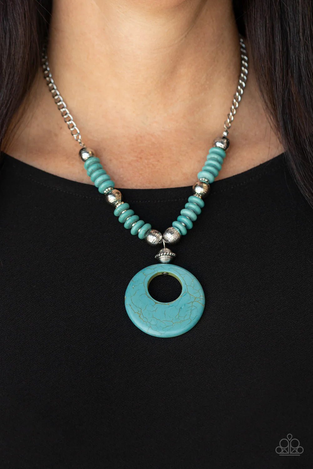 PAPARAZZI "OASIS GODDESS" BLUE NECKLACE