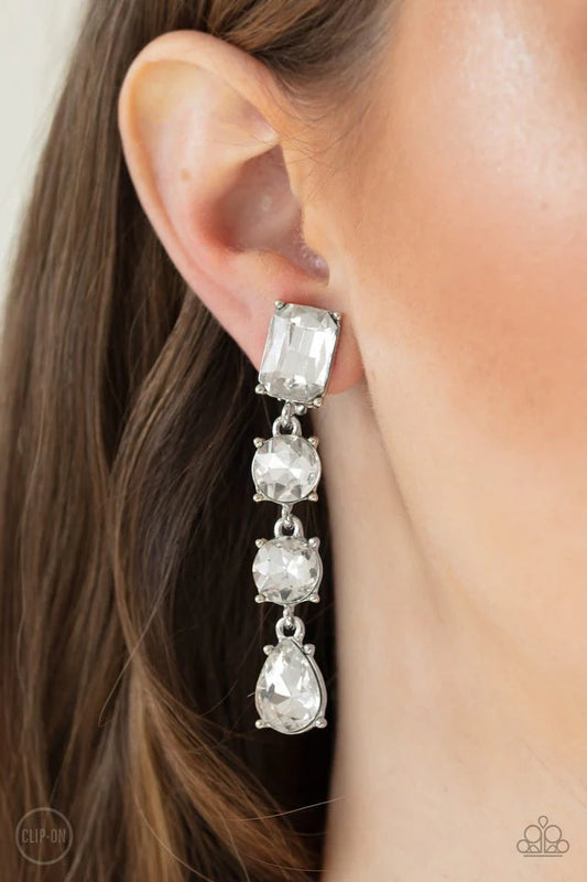 Paparazzi Earring ~ Make A-LIST - White