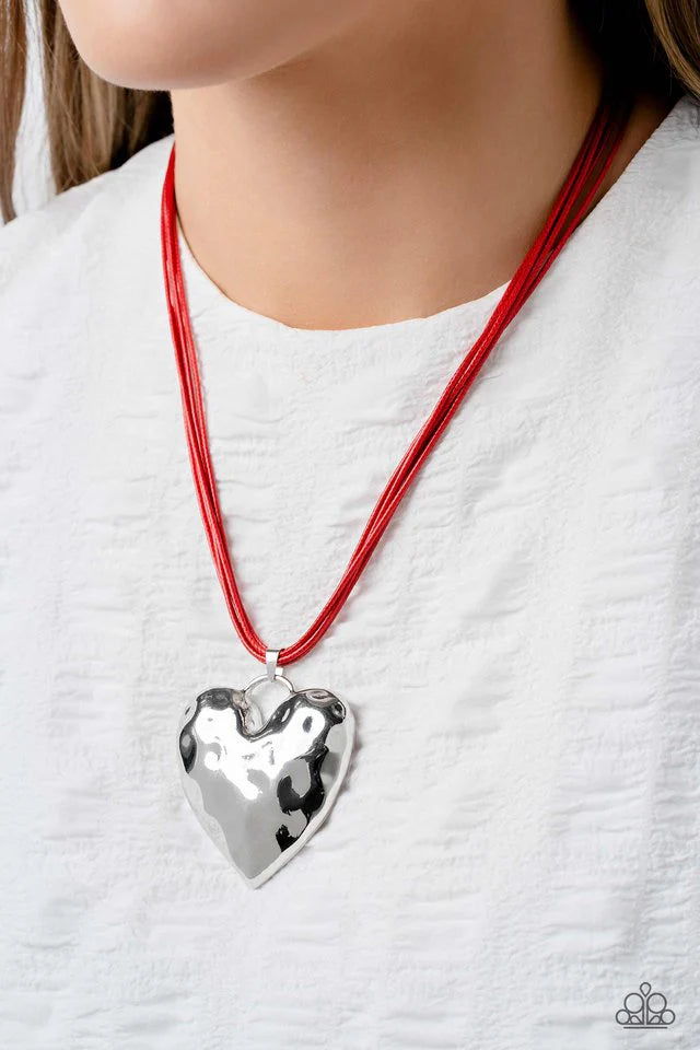 Paparazzi Necklace ~ Confident Courtship - Red