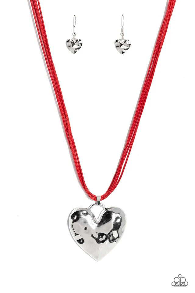 Paparazzi Necklace ~ Confident Courtship - Red