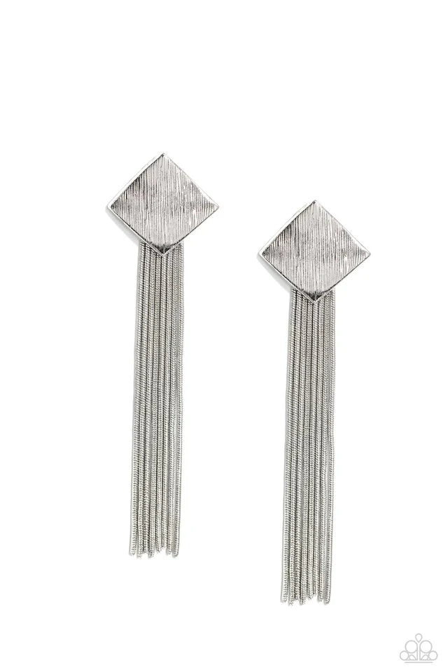 Paparazzi Earring ~ Experimental Elegance - Silver