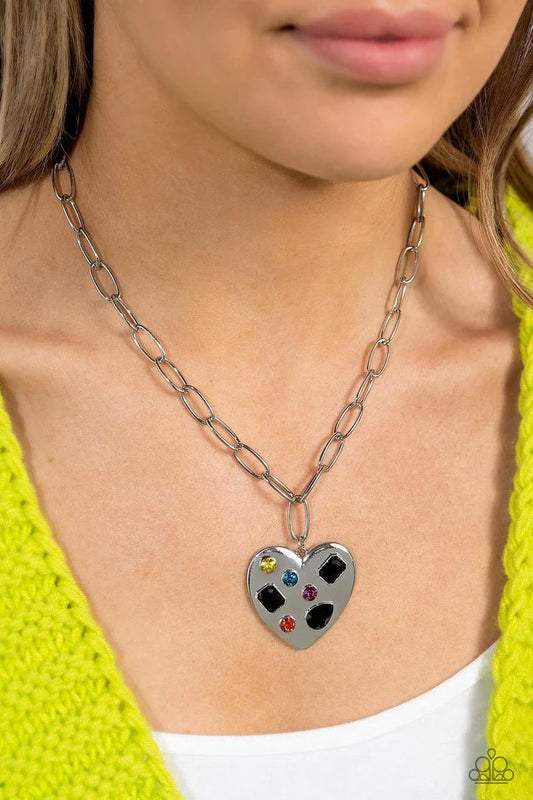 Paparazzi Necklace ~ Online Dating - Black