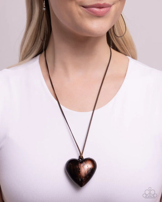 Paparazzi Necklace ~ Boyfriend Behavior - Brown