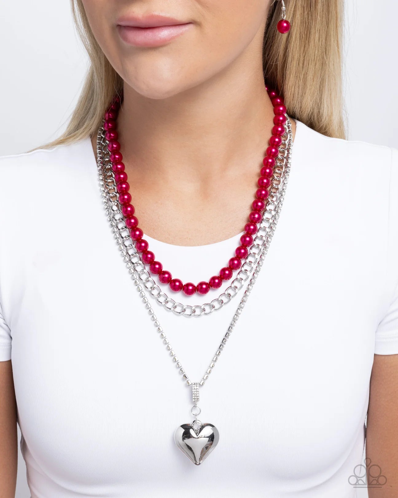 PAPARAZZI "EASY ELEVATION" RED NECKLACE