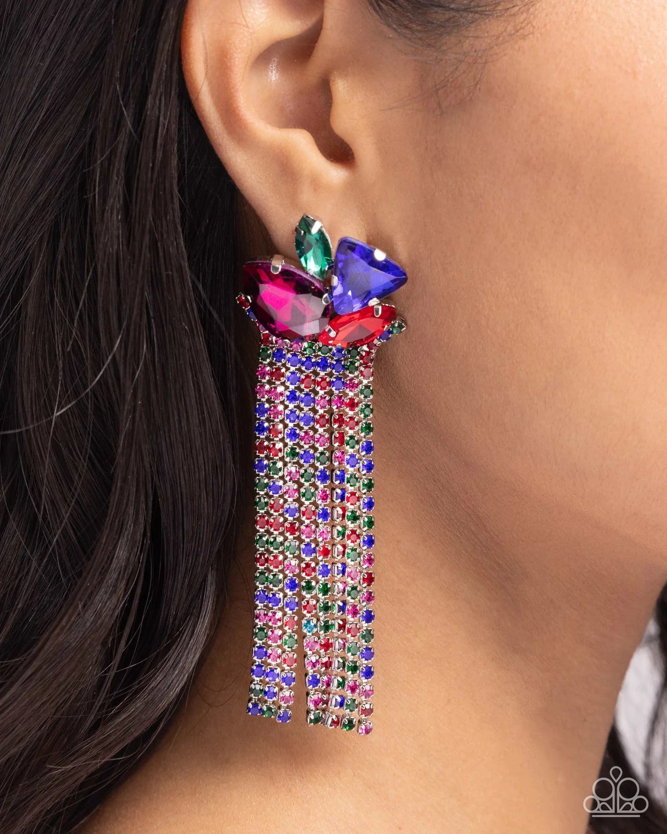 PAPARAZZI "BLINDING BLEND" MULTI EARRINGS