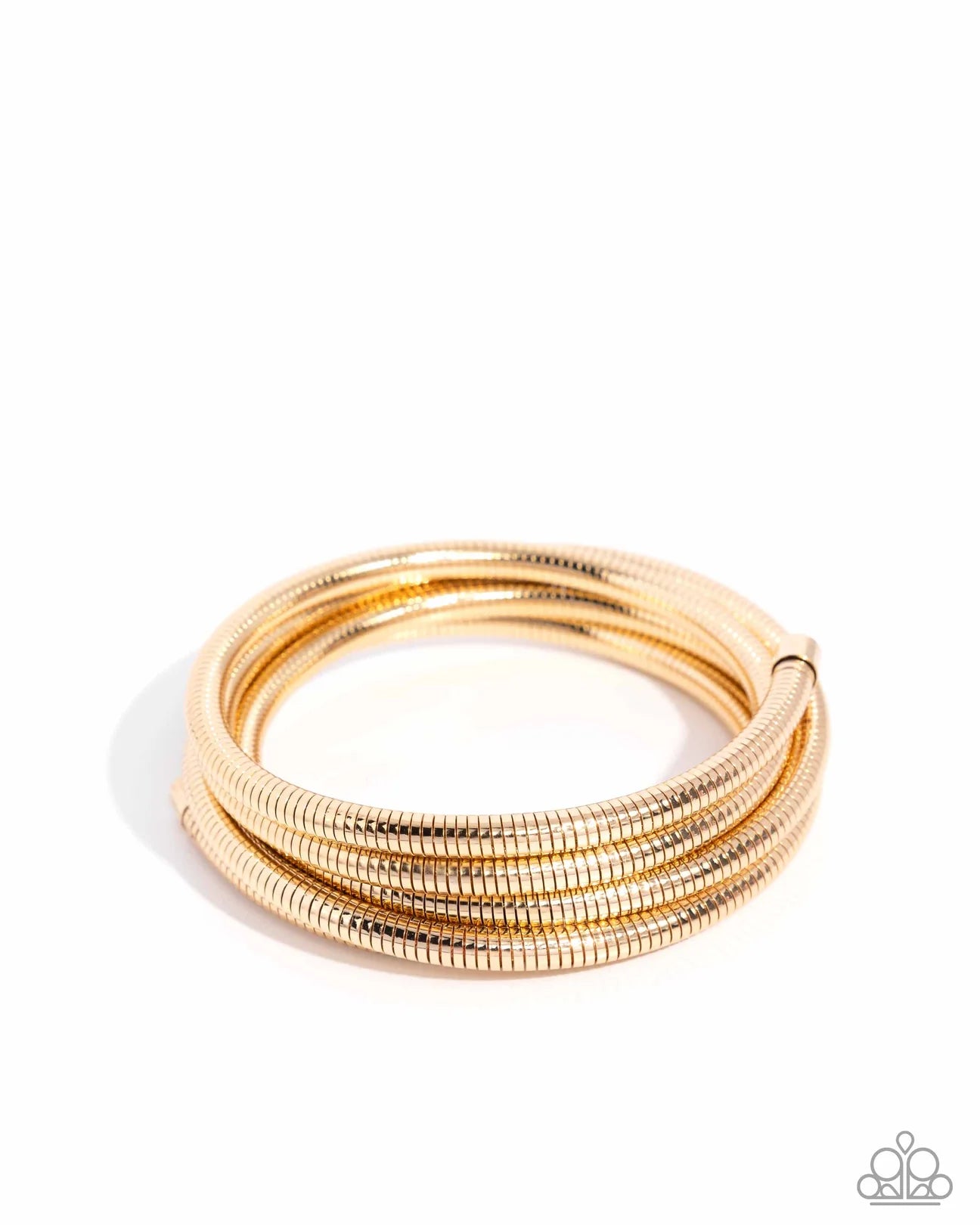 PAPARAZZI "COILED COMMAND" GOLD BRACELET