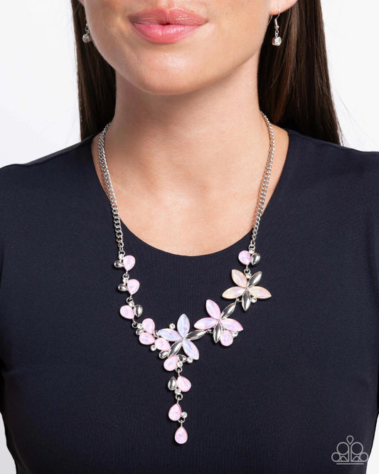 PAPARAZZI "VIBRANT VALLEY" PINK NECKLACE