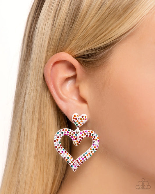 PAPARAZZI "DAZZLING DEED" MULTI POST EARRINGS