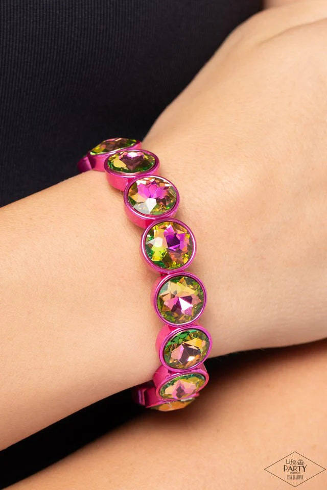 Paparazzi Bracelet ~ Radiant on Repeat - Pink