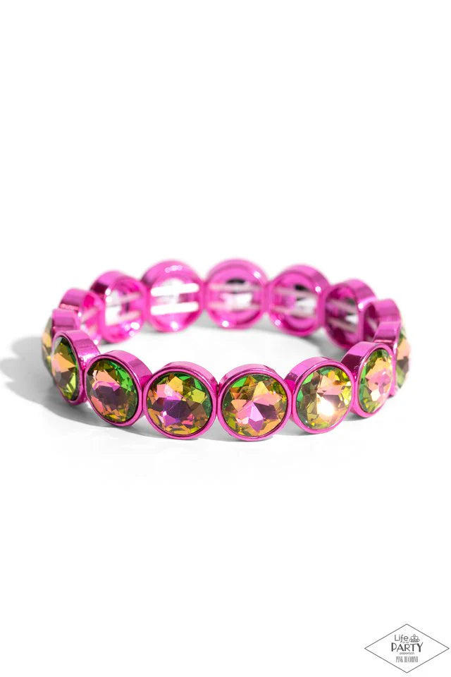 Paparazzi Bracelet ~ Radiant on Repeat - Pink