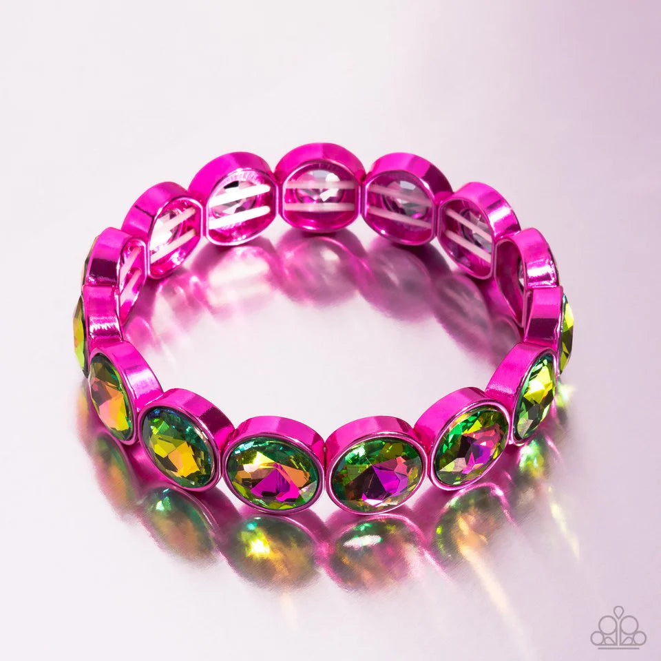 Paparazzi Bracelet ~ Radiant on Repeat - Pink