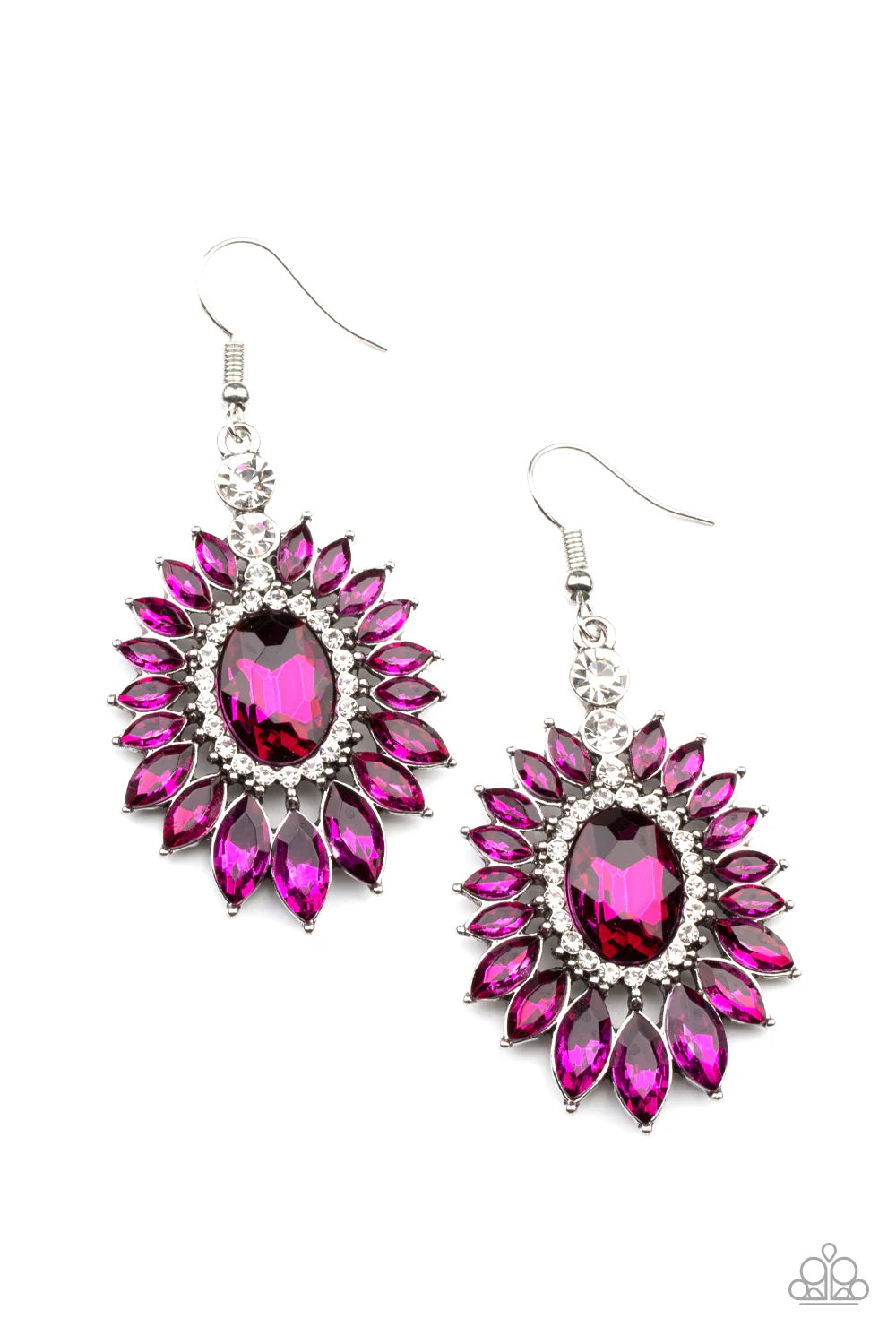 PAPARAZZI "BIG TIME TWINKLE" PINK EARRINGS