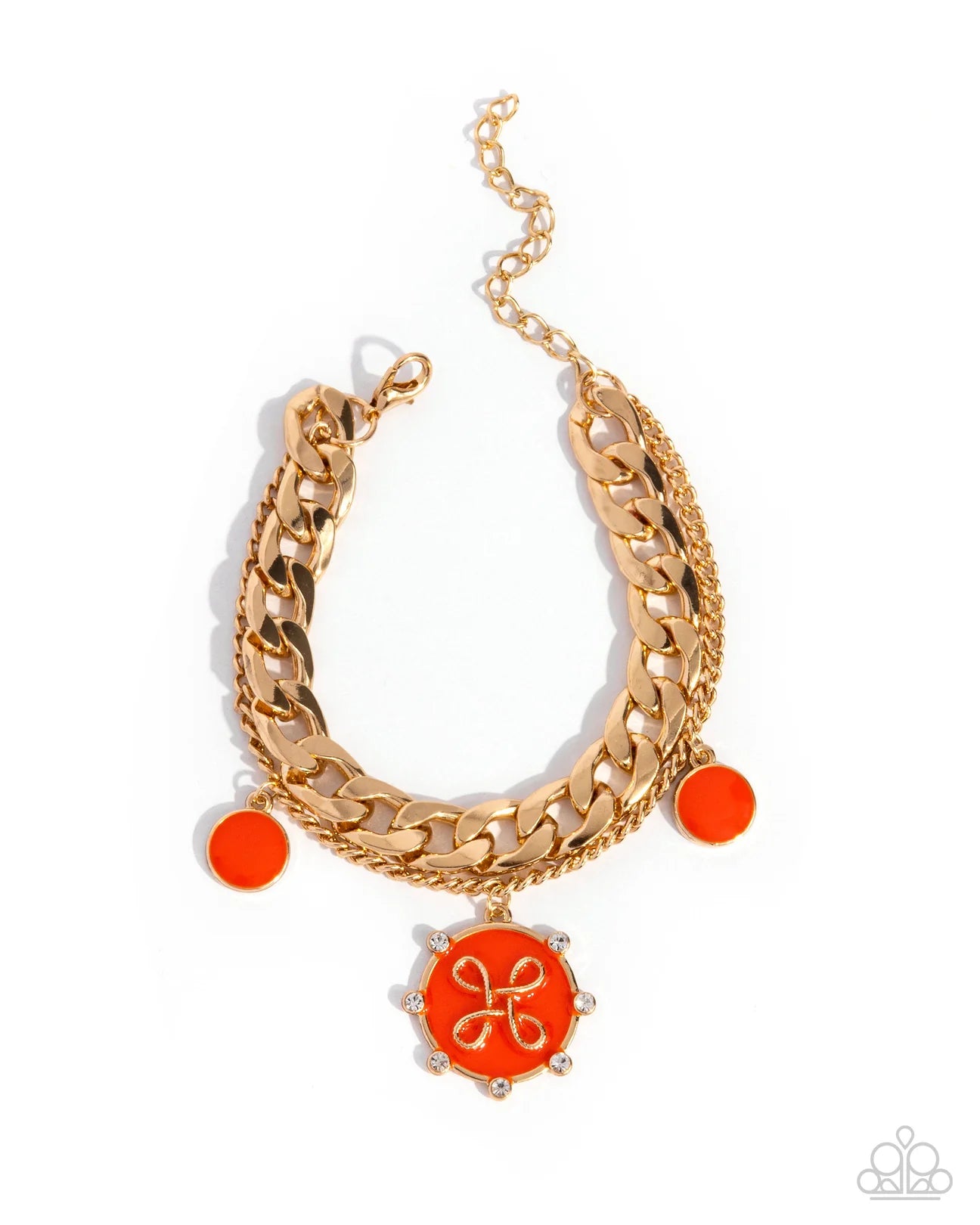 PAPARAZZI "PREPPY PRESENT" ORANGE BRACELET