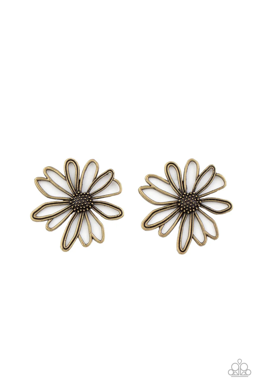 PAPARAZZI "ARTISAN ARBOR" BRASS POST EARRINGS