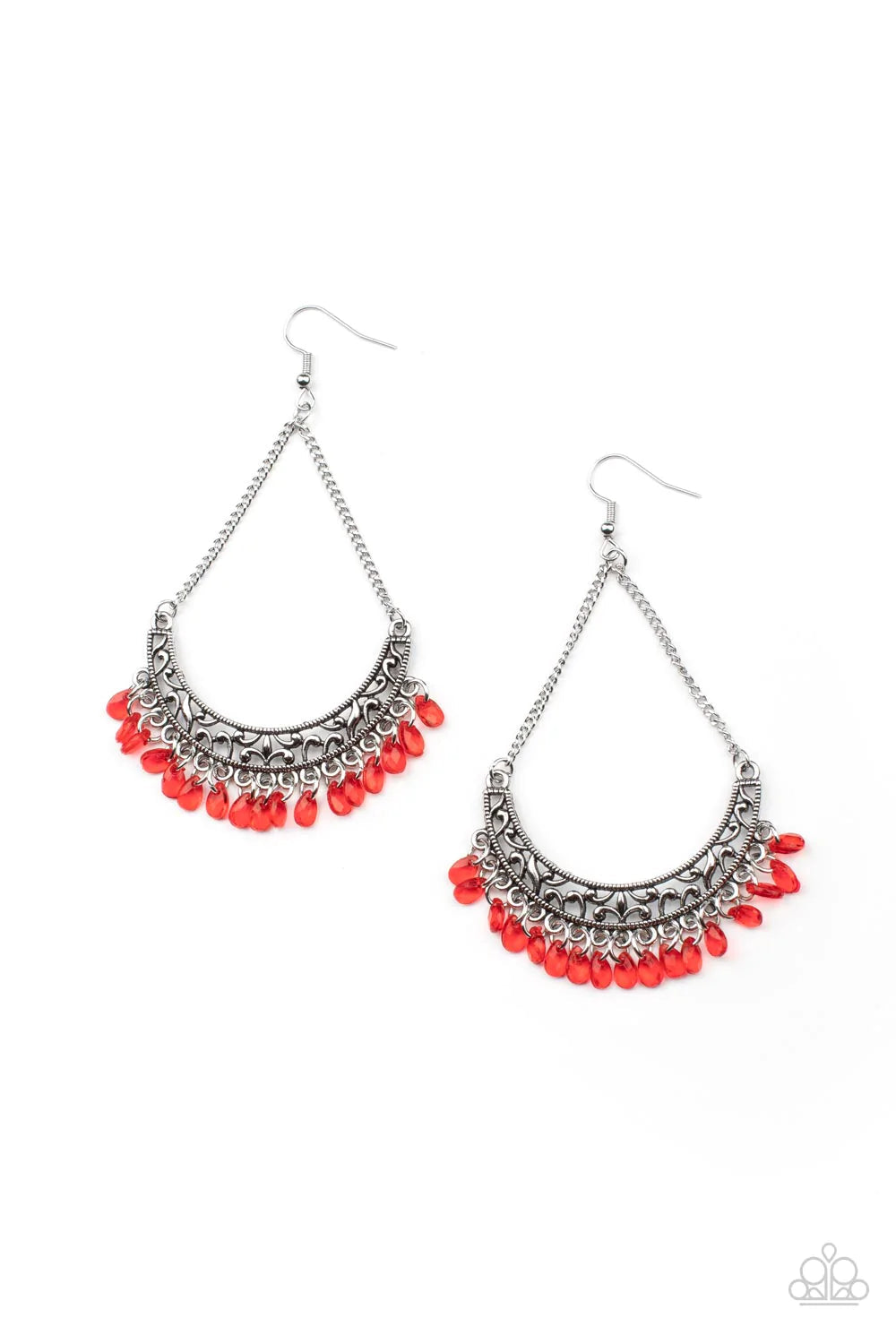 PAPARAZZI "ORCHARD ODYSSEY" RED EARRINGS