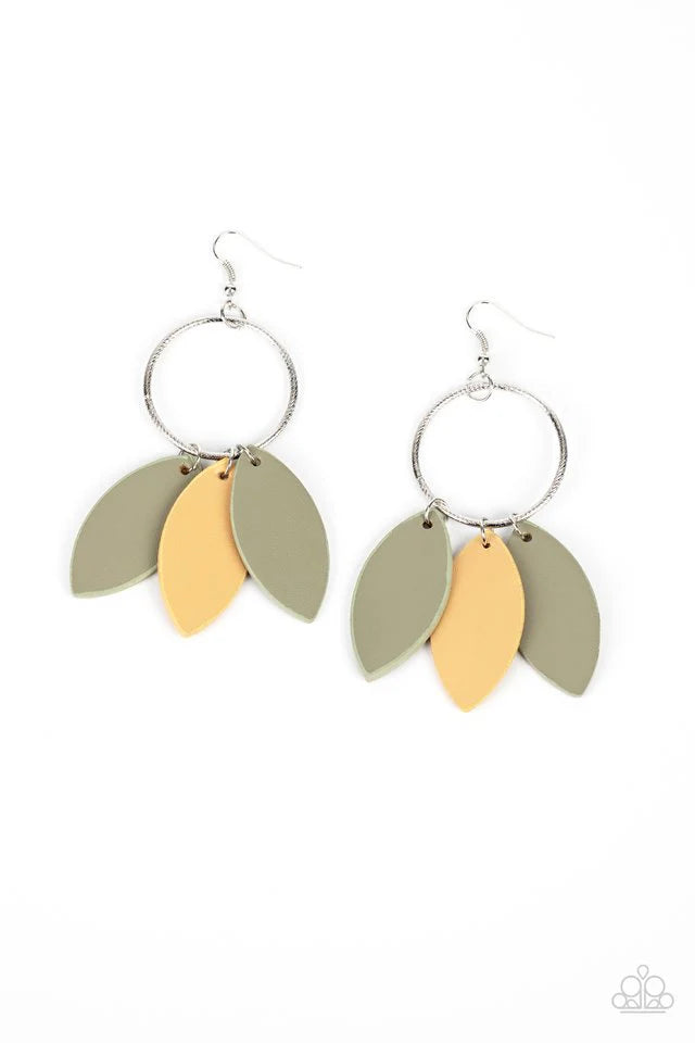 Paparazzi Earring ~ Leafy Laguna - Multi