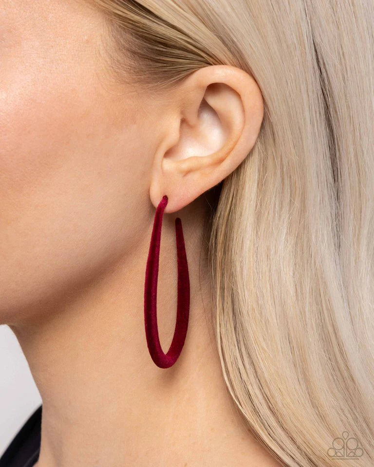 Paparazzi Earring ~ The Right Angle - Red