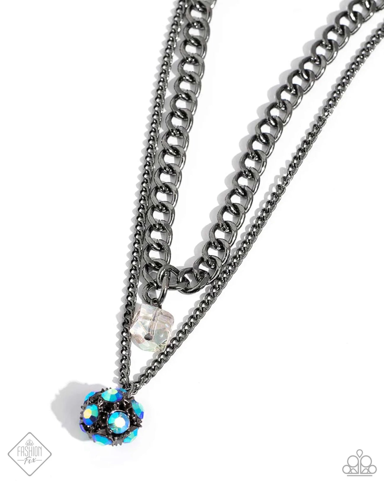 PAPARAZZI "FLAIR FOR THE FIERCE" BLUE NECKLACE