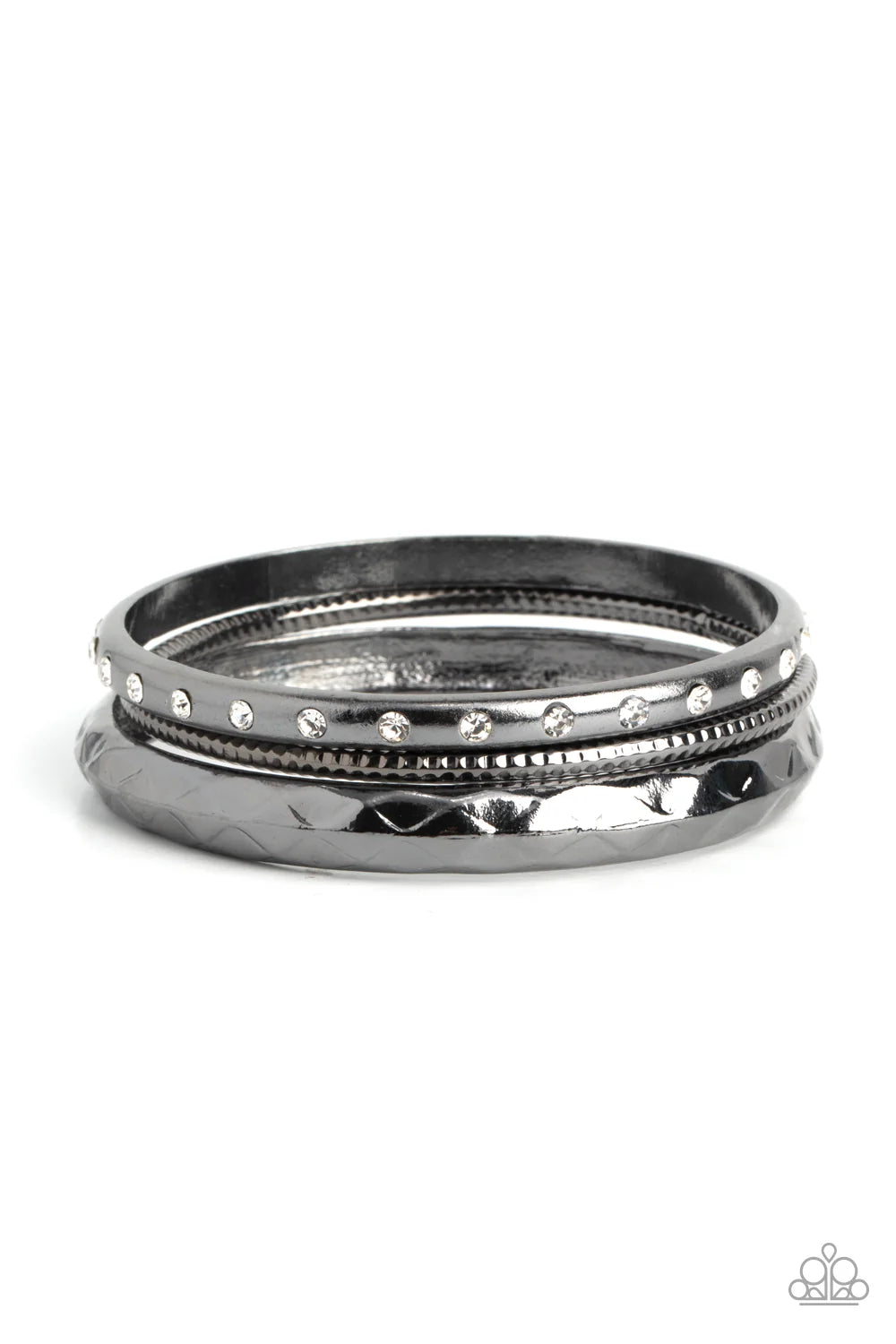 Paparazzi Confidently Curvaceous - Black Bracelet