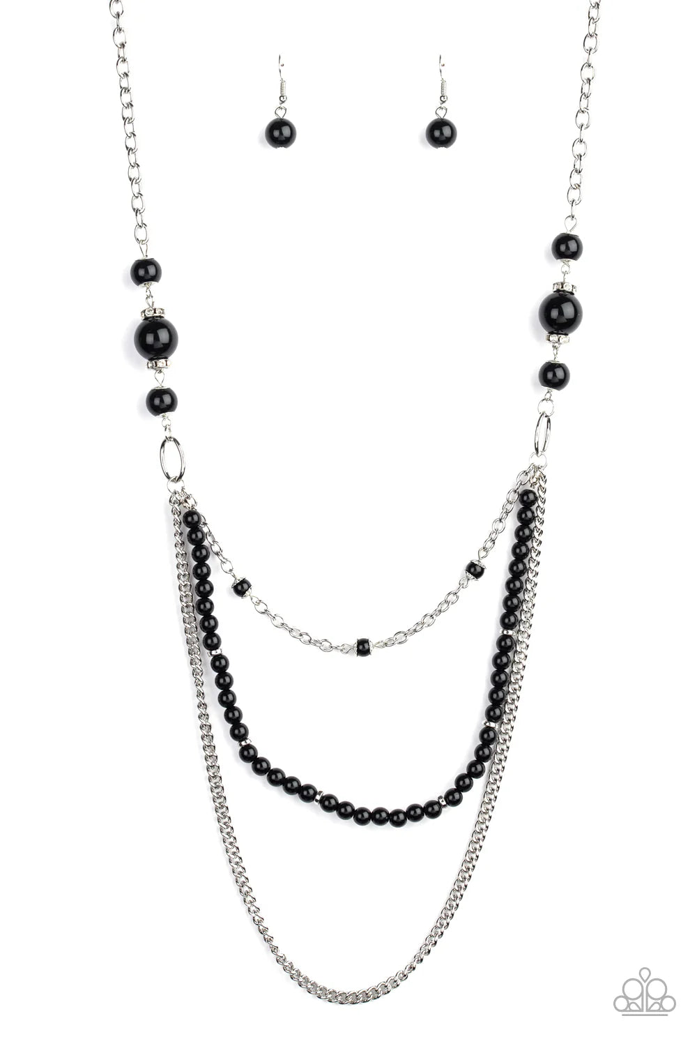 PAPARAZZI  "VERY VINTAGE" BLACK NECKLACE