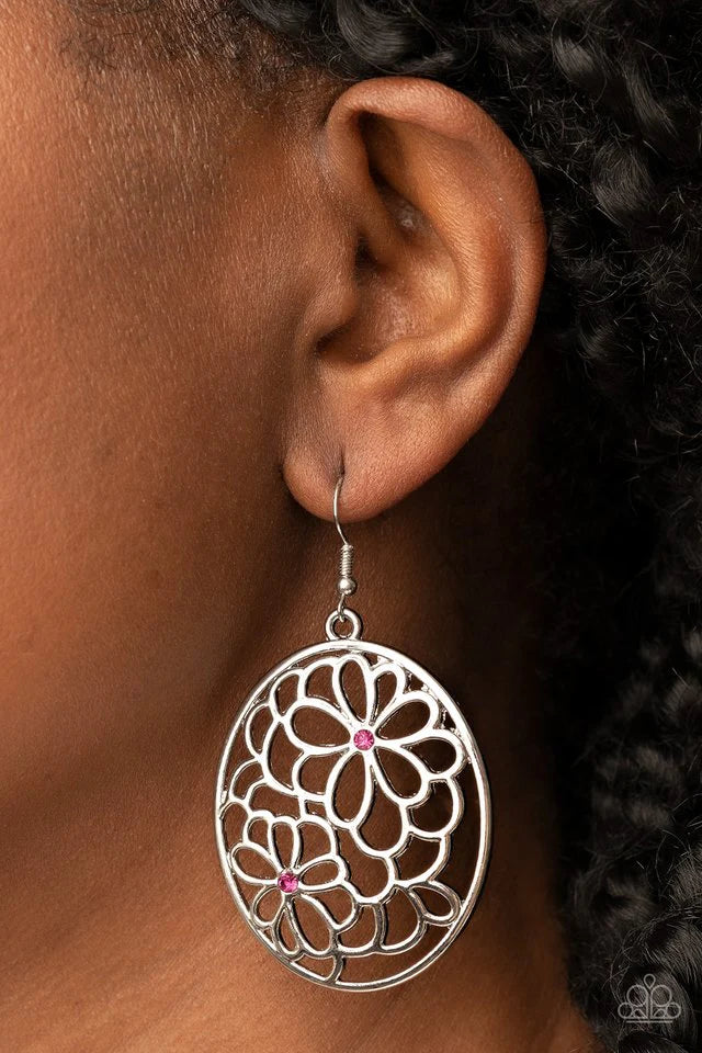 Paparazzi Earring ~ Meadow Maiden - Pink