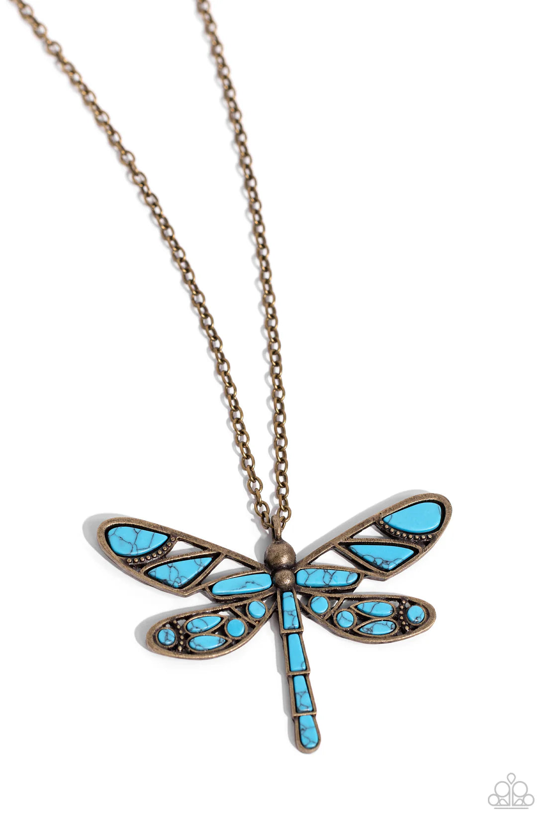 Paparazzi Necklace ~ FLYING Low - Brass