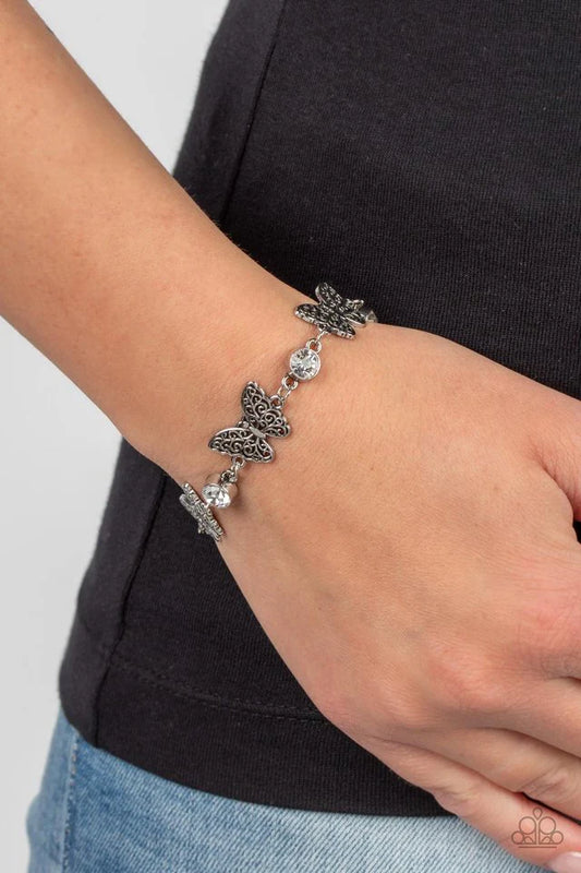 Paparazzi Bracelet ~ Has a WING to It - White